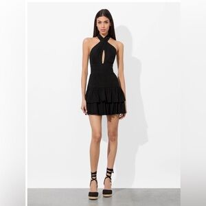 Alice + Olivia EVELINA LINEN MINI DRESS size 4